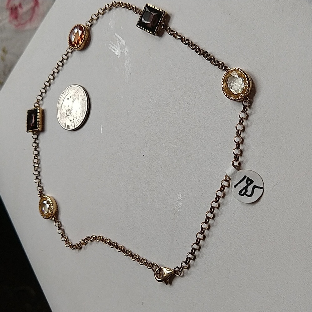 Gold plated sterling silver necklace chain collar